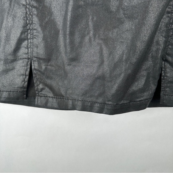 ASOS Coated Black Denim Mini Skirt | US Size 8 - Picture 2 of 8